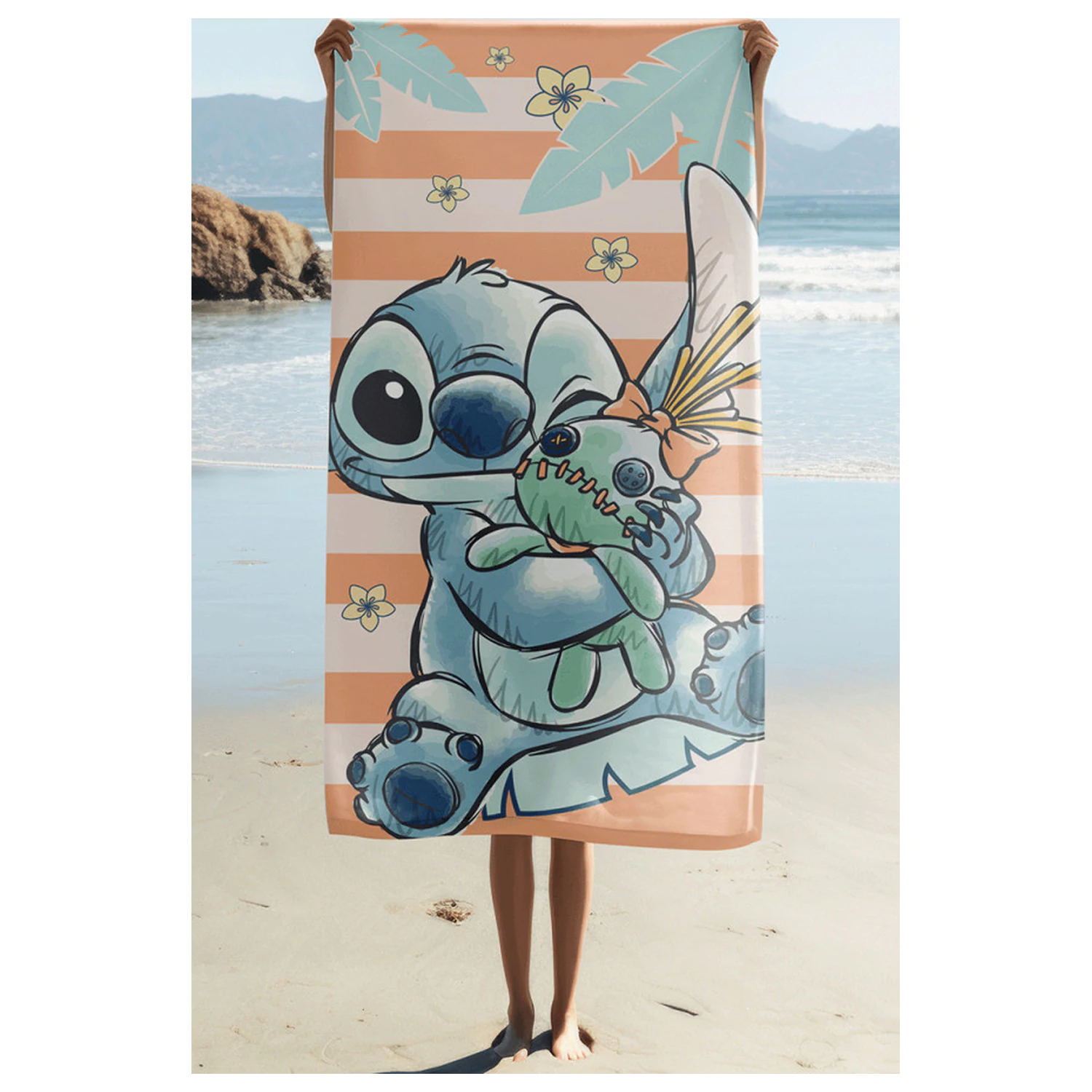 Stitch Tropical Hugs Handtuch 70x140cm Produktfoto