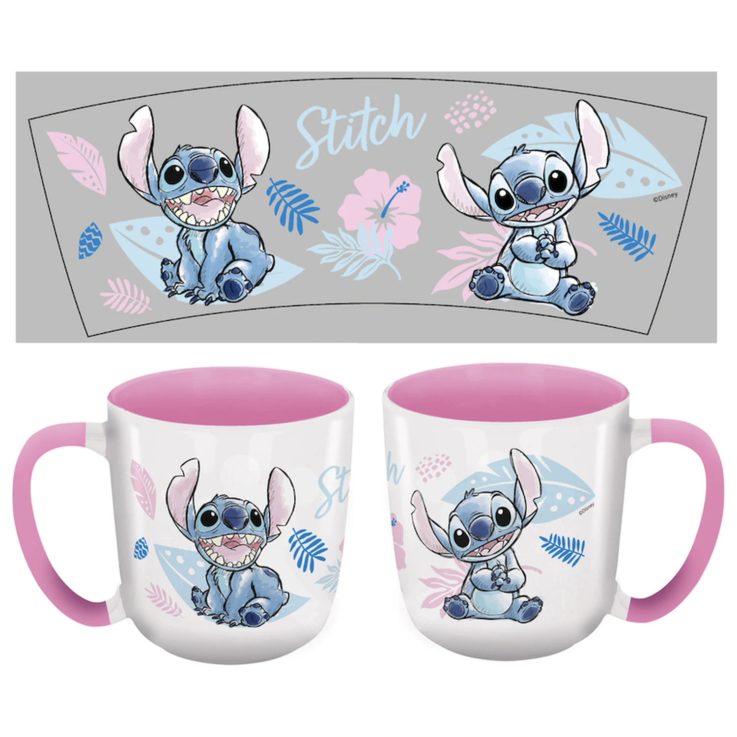 Stitch Aquarell Pink Tasse Produktfoto