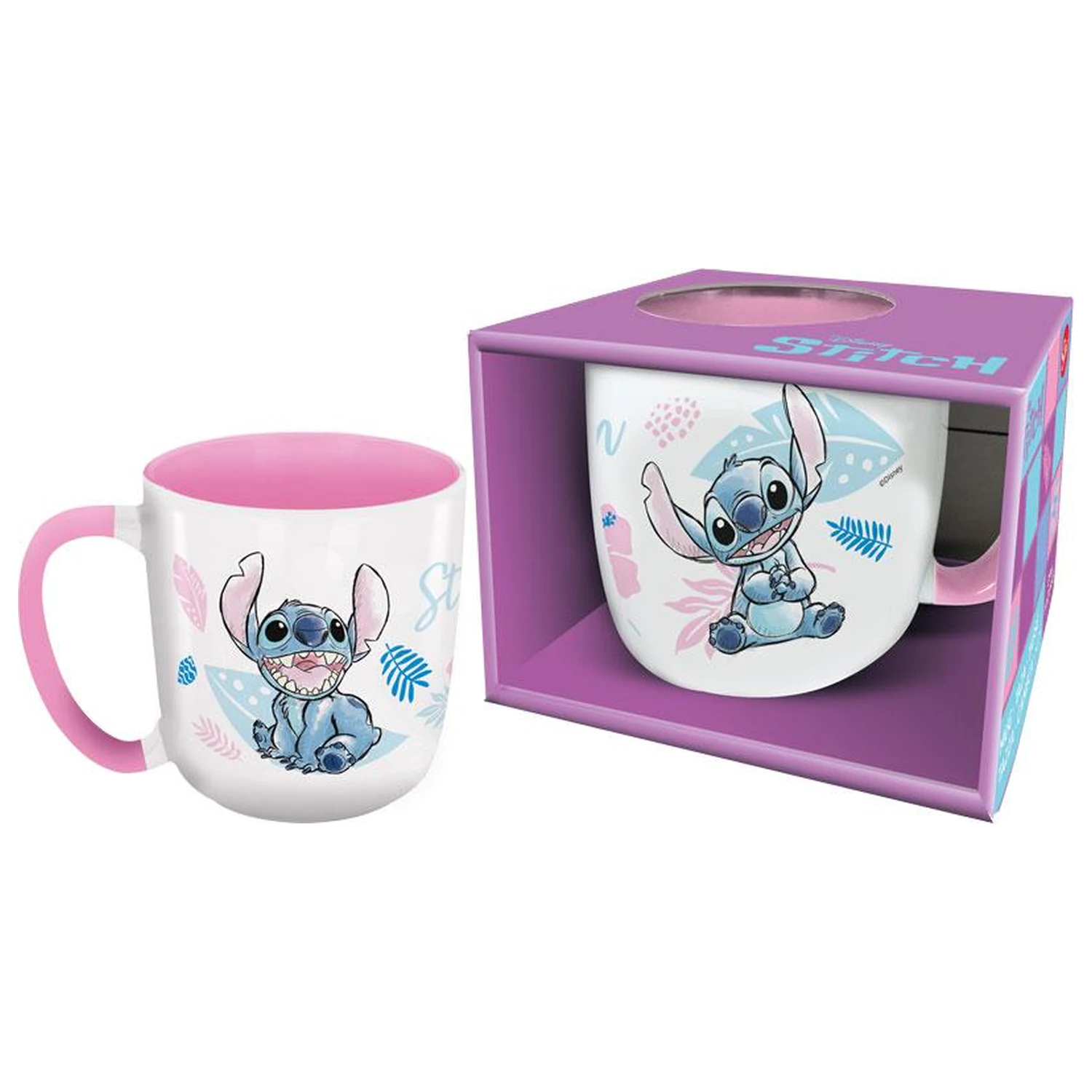 Stitch Aquarell Pink Tasse Produktfoto