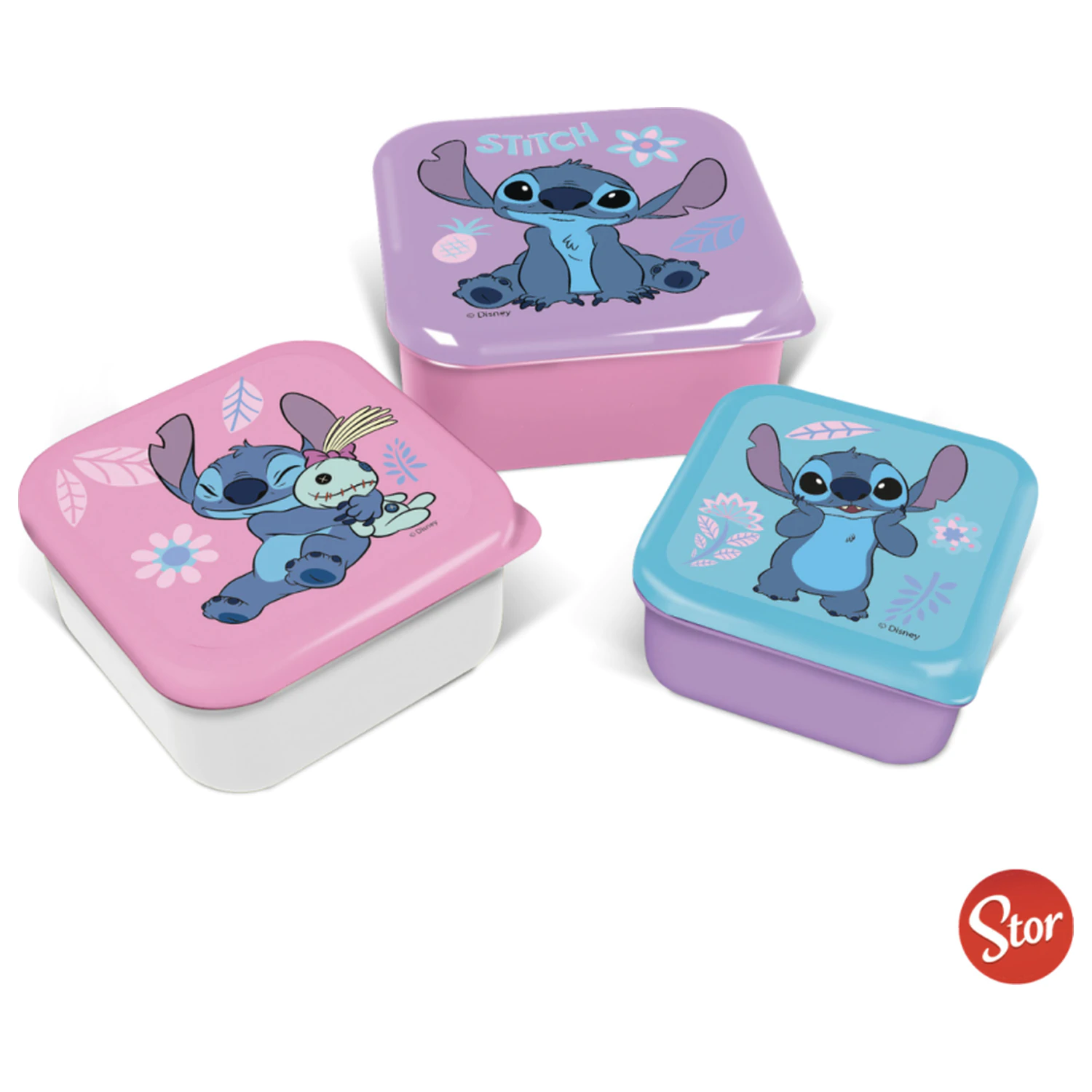Stitch Watercolor Snack Boxen 3 Stück Produktfoto