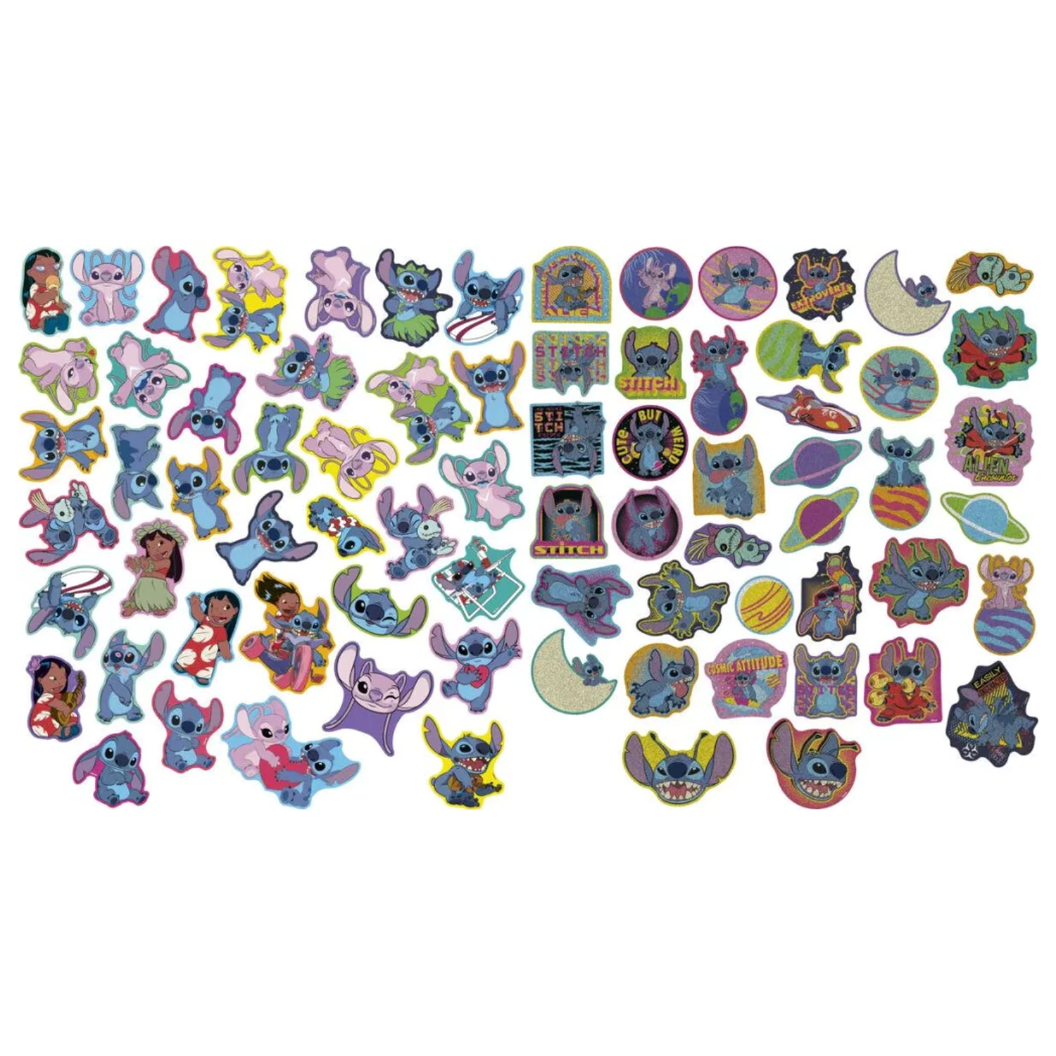 Stitch Weird Shape Aufkleber Set 75 St. Produktfoto