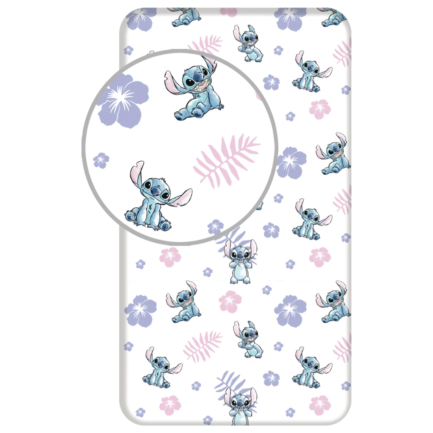 Stitch White Spannbetttuch 90x200 cm Produktfoto