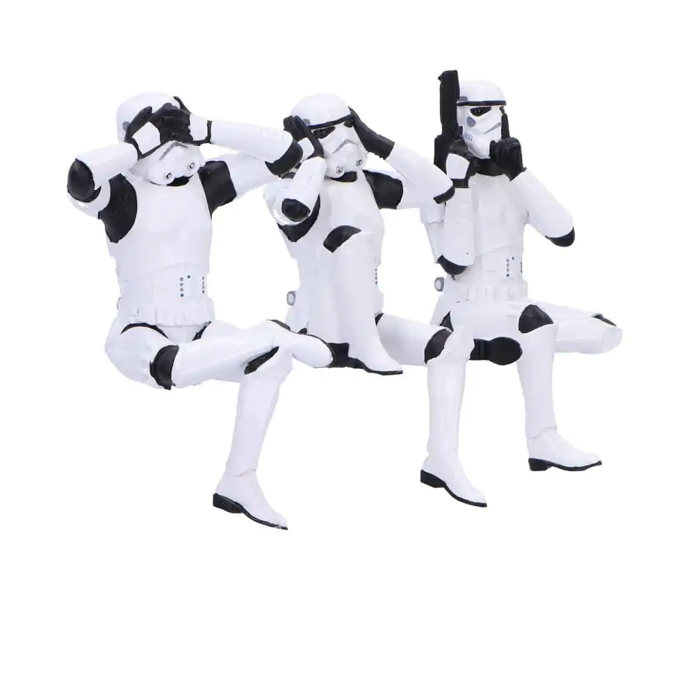 Stormtrooper Figuren Three Wise Sitting Stormtroopers 11 cm Produktfoto