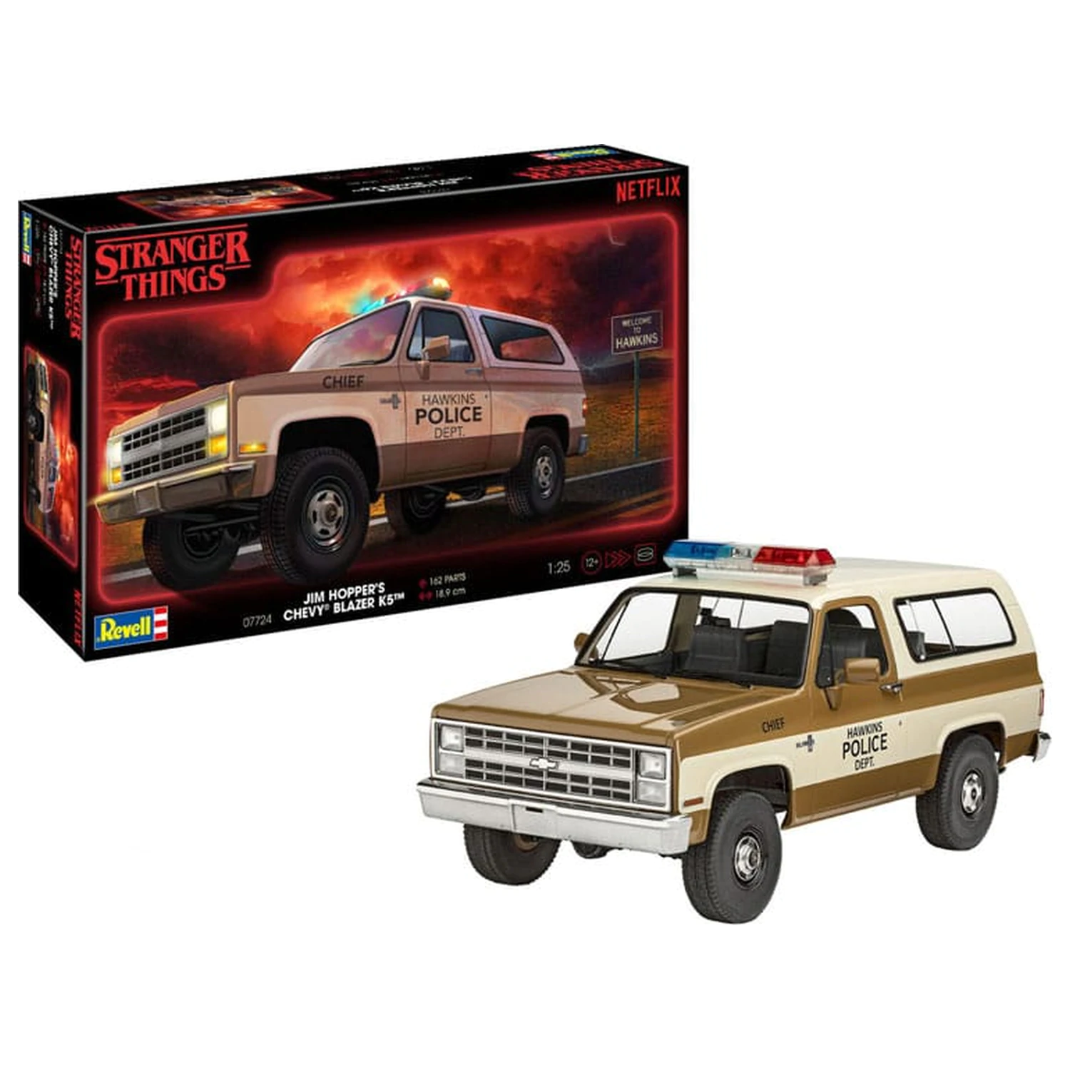 Stranger Things Modellbausatz 1/25 1985 Chevrolet K5 Blazer 19 cm Produktfoto