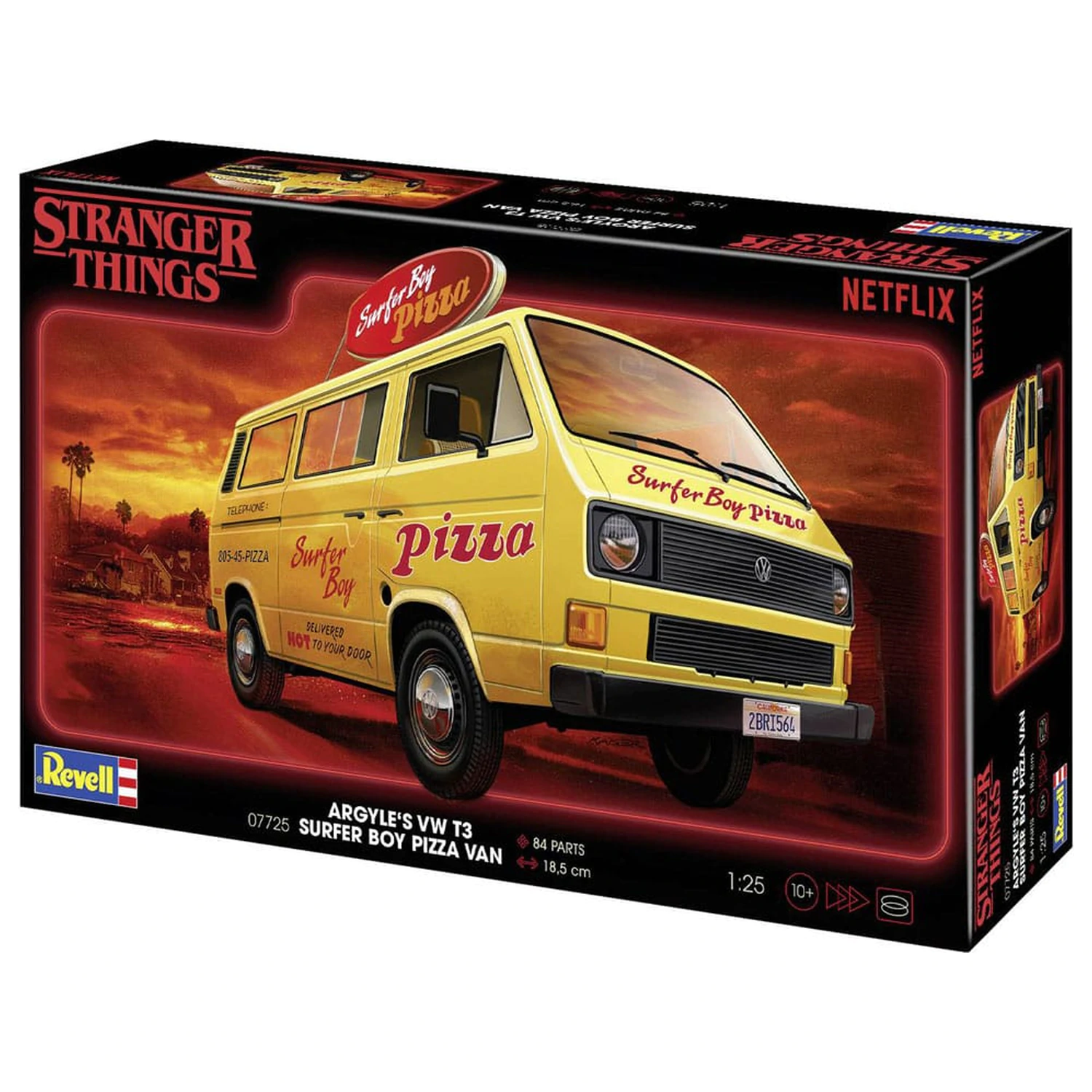 Stranger Things Modellbausatz 1/25 VW T3 Bus Surfer Boy 19 cm Produktfoto