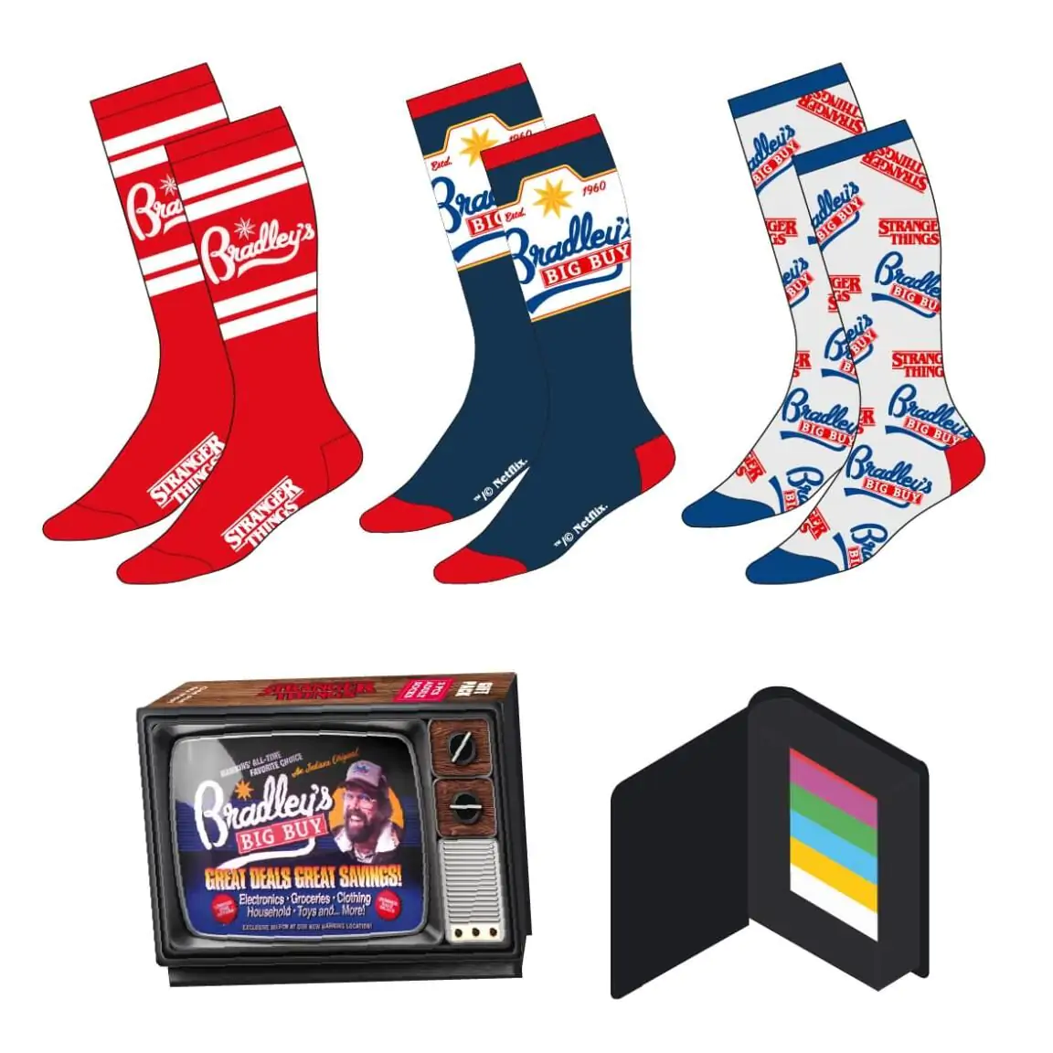 Stranger Things 3er-Pack verschiedene Socken Erwachsene Produktfoto
