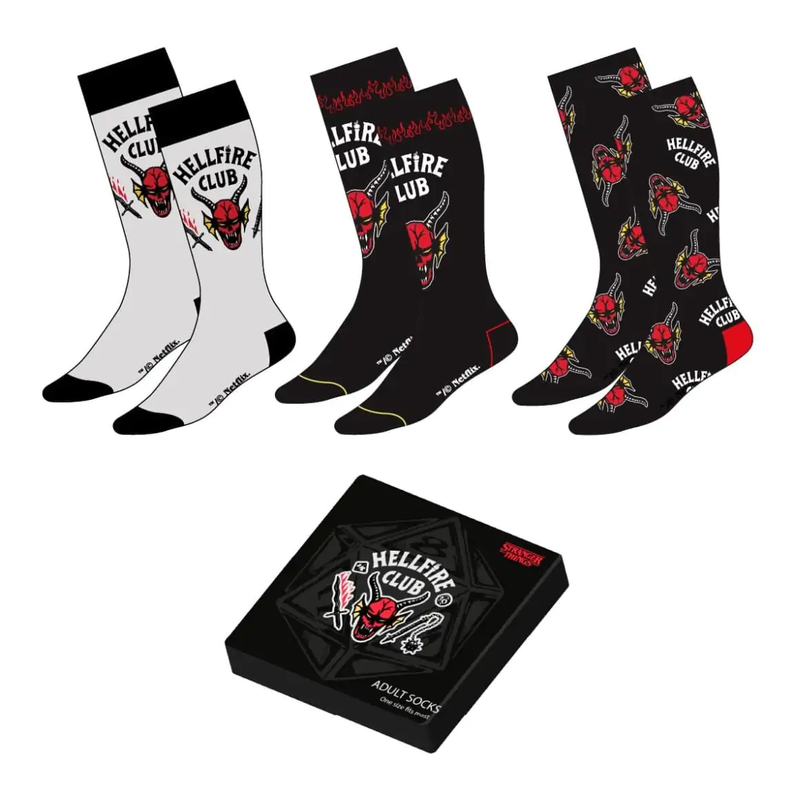 Stranger Things 3er-Pack verschiedene Socken Erwachsene Produktfoto
