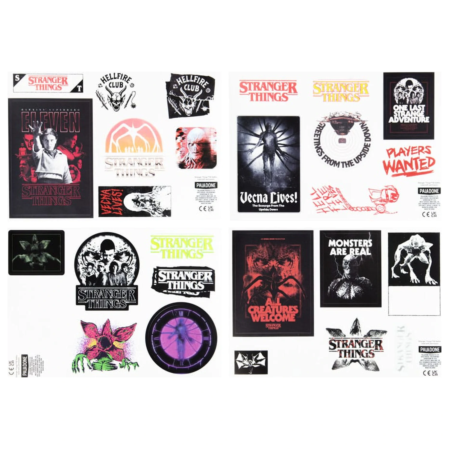 Stranger Things 5 Gadget Aufkleber Glow in the Dark Produktfoto