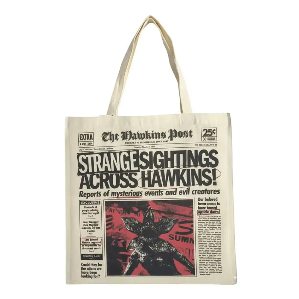 Stranger Things Tragetasche Zeitungsdesign Produktfoto