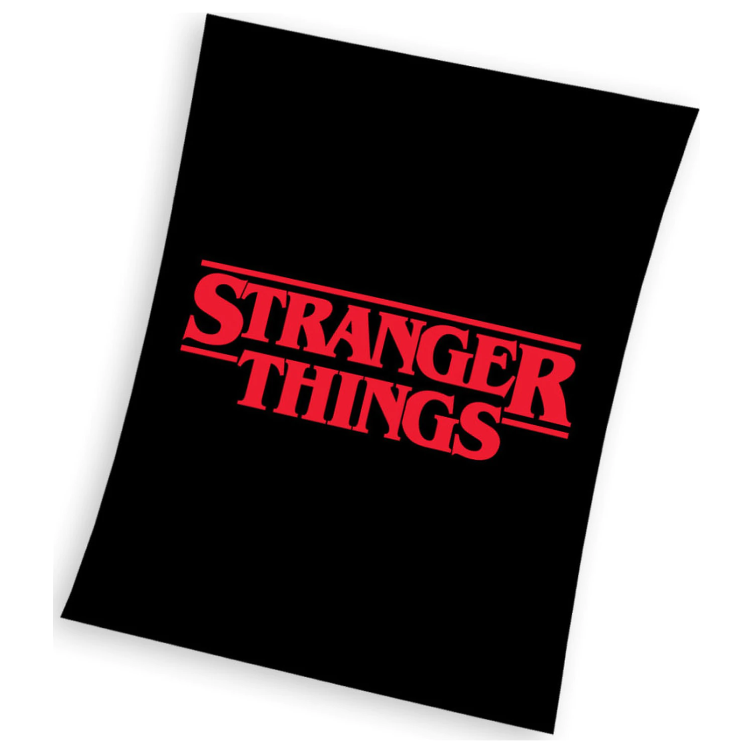 Stranger Things Schwarze Fleecedecke Produktfoto