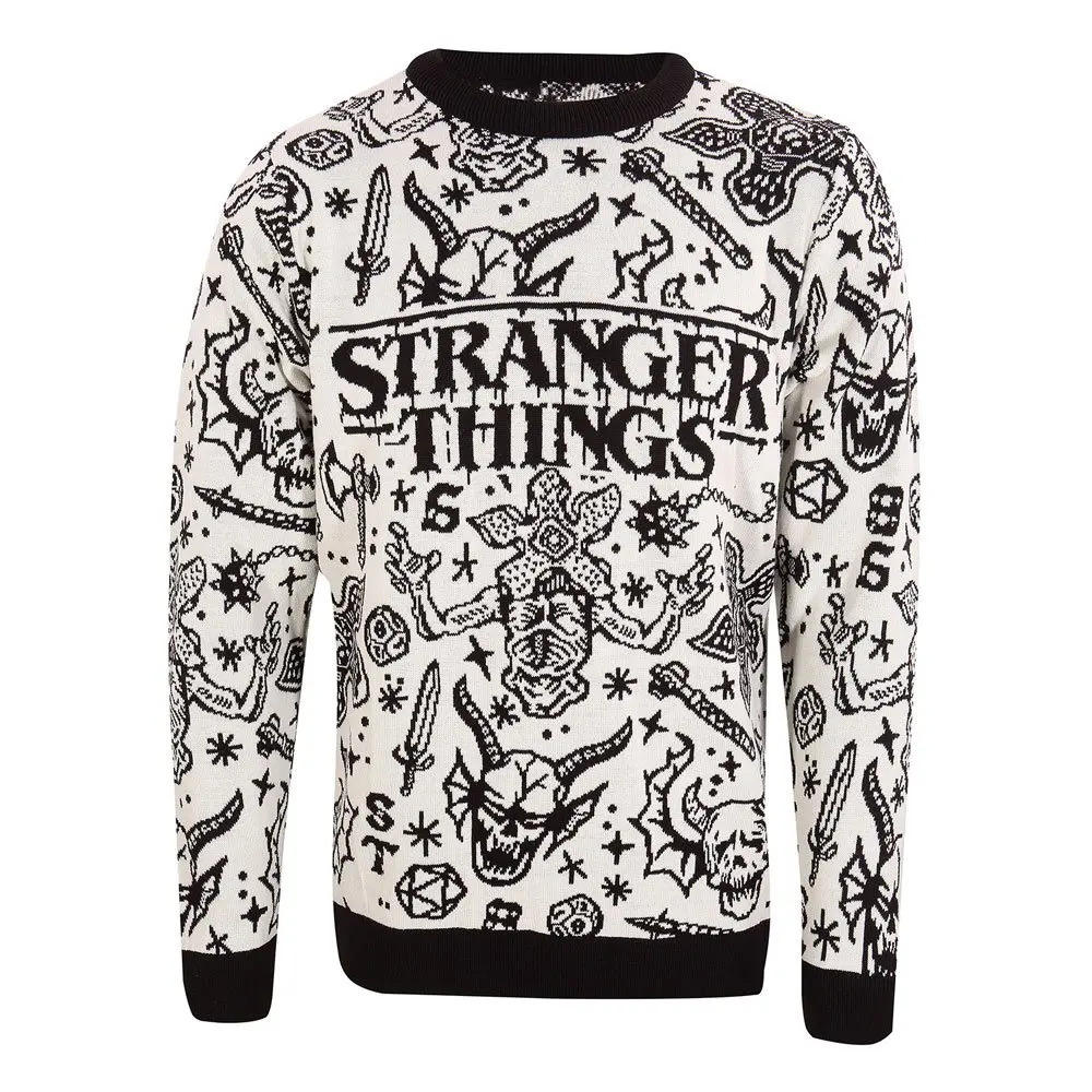 Stranger Things Collage Christmas Pullover Produktfoto