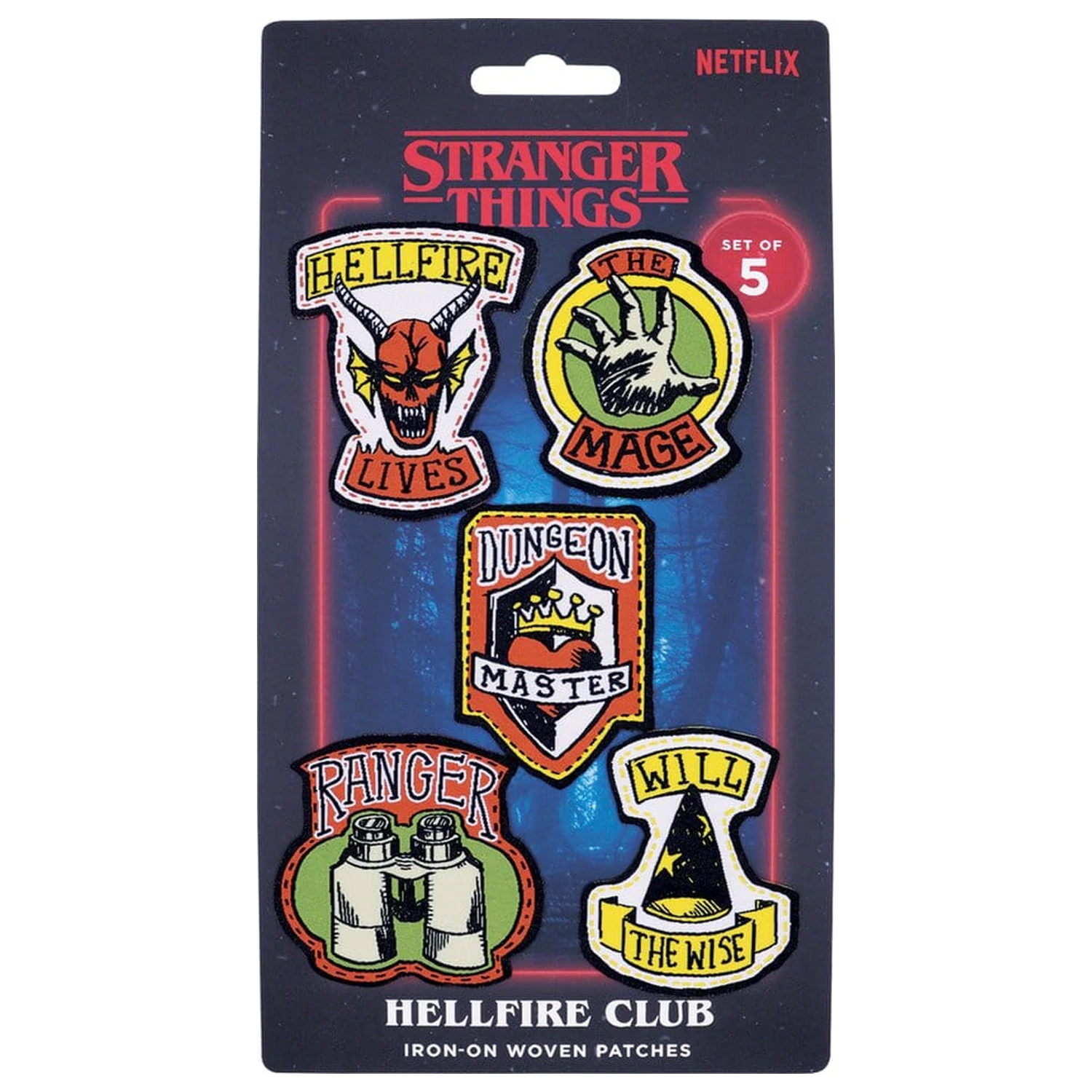 Stranger Things Stoffaufnäher 5er-Pack Produktfoto
