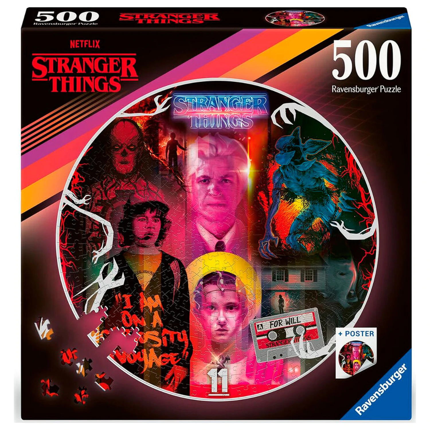 Stranger Things Rund-Puzzle Friends Don't Lie (500 Teile) Produktfoto