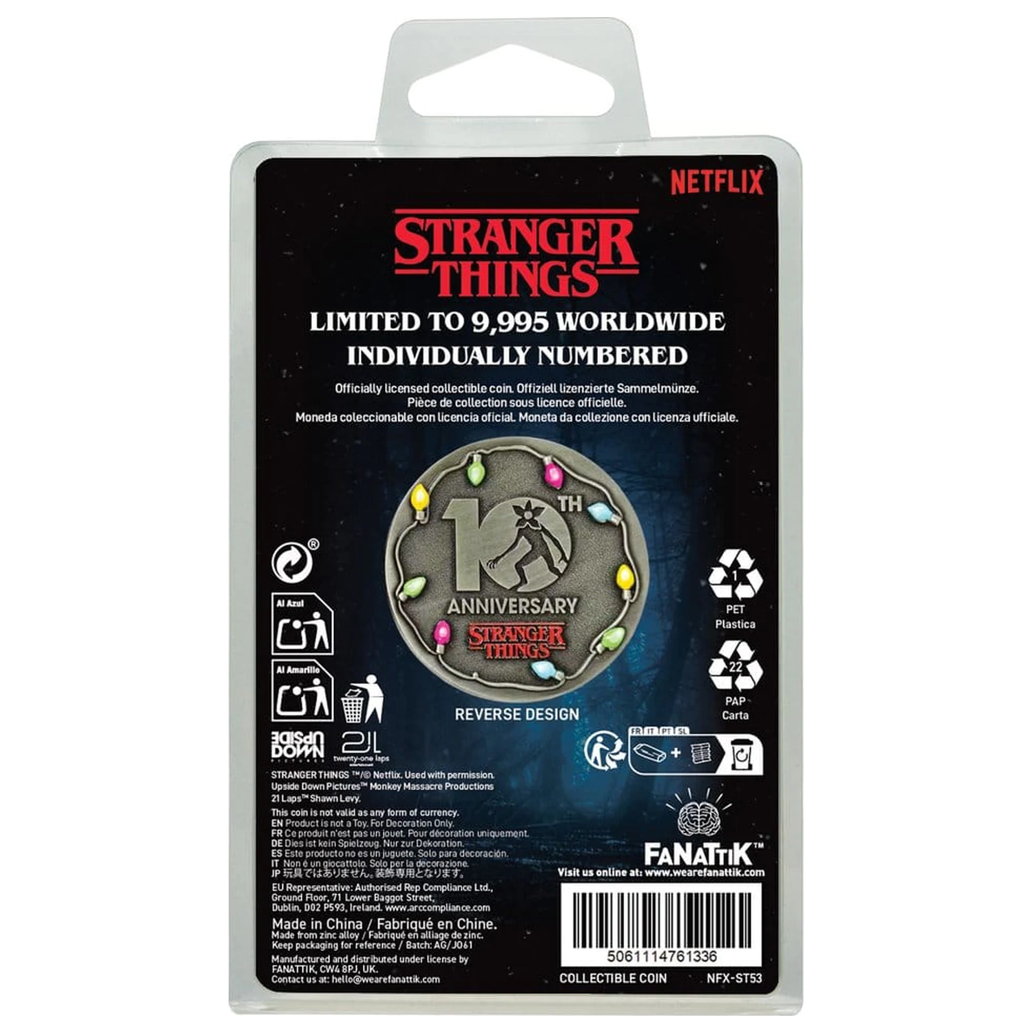 Stranger Things Sammlermünze 10. Jubiläum Eleven Limitierte Auflage Produktfoto