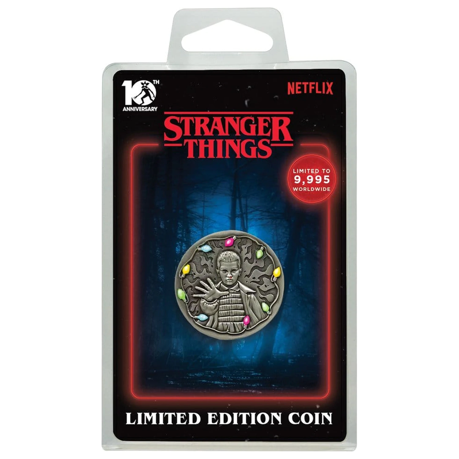 Stranger Things Sammlermünze 10. Jubiläum Eleven Limitierte Auflage Produktfoto
