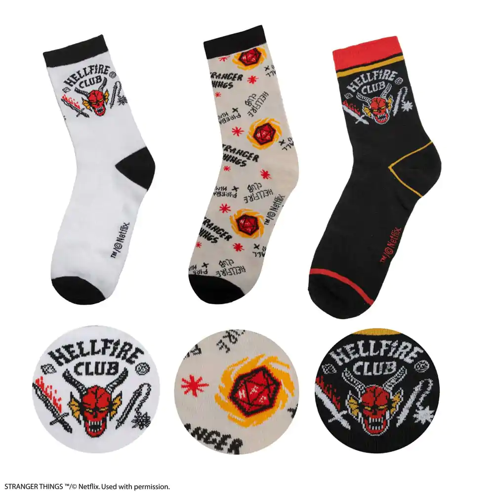 Stranger Things: Hellfire Club Set mit 3 Socken Produktfoto