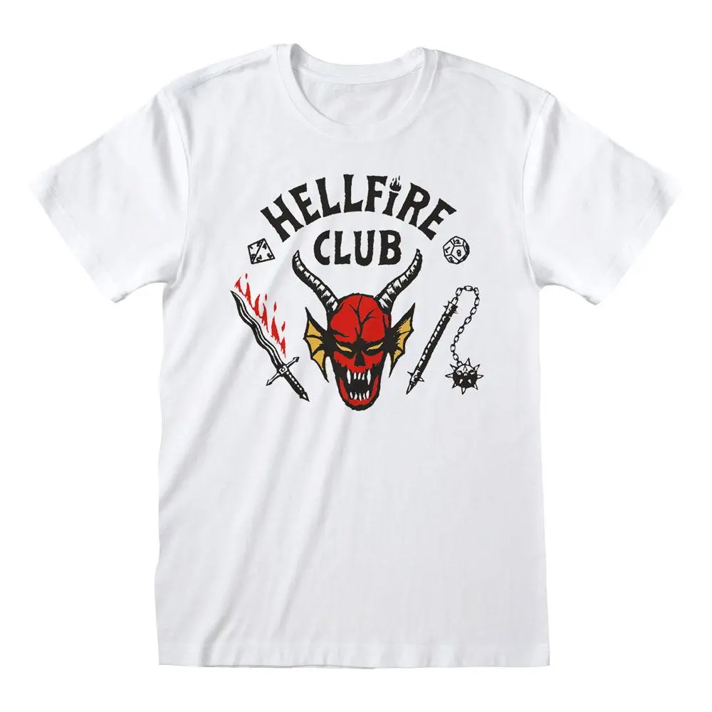 Stranger Things Hellfire Club Logo White T-shirt Produktfoto