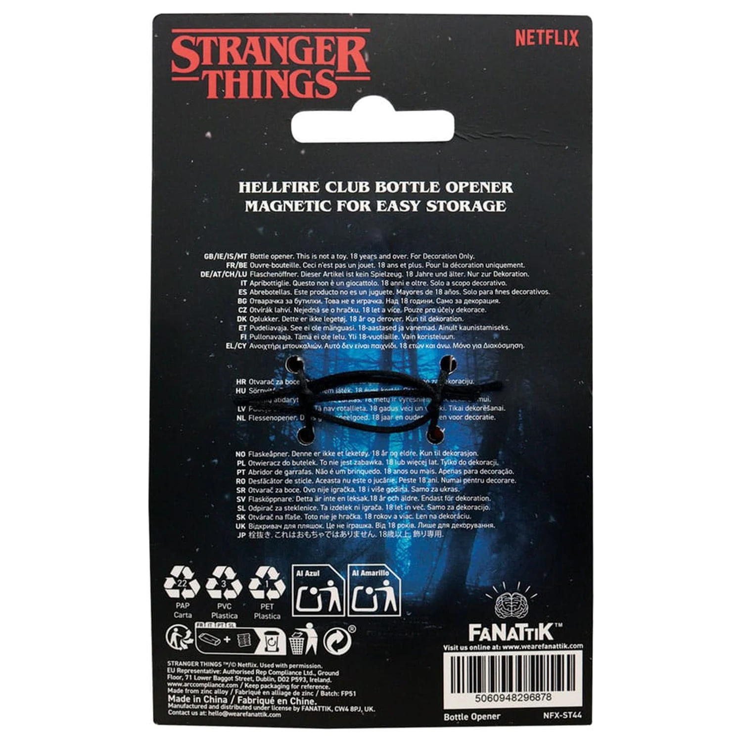 Stranger Things Flaschenöffner Hellfire Club Produktfoto