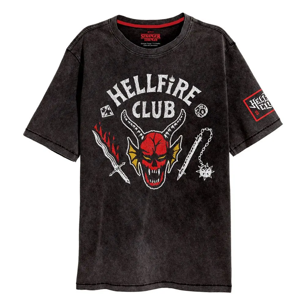 Stranger Things Hellfire Crest T-shirt Produktfoto