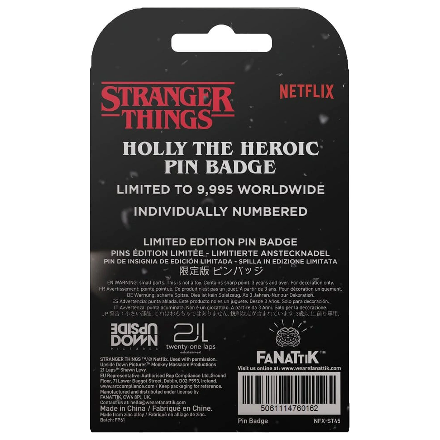 Stranger Things Anstecknadel Pin Badge Holly The Heroic Limited Edition Produktfoto