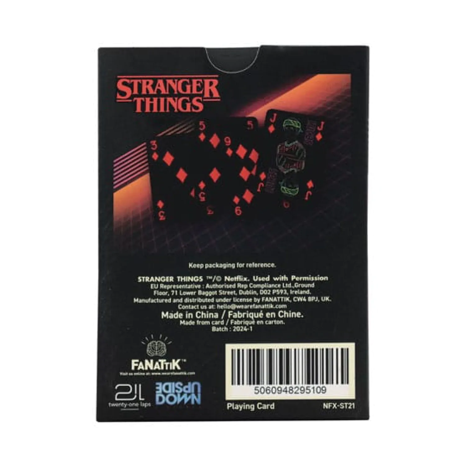 Stranger Things Spielkarten Produktfoto