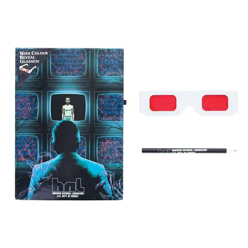 Stranger Things Laboratori A5 Notizbuch und Bleistift Set Produktfoto