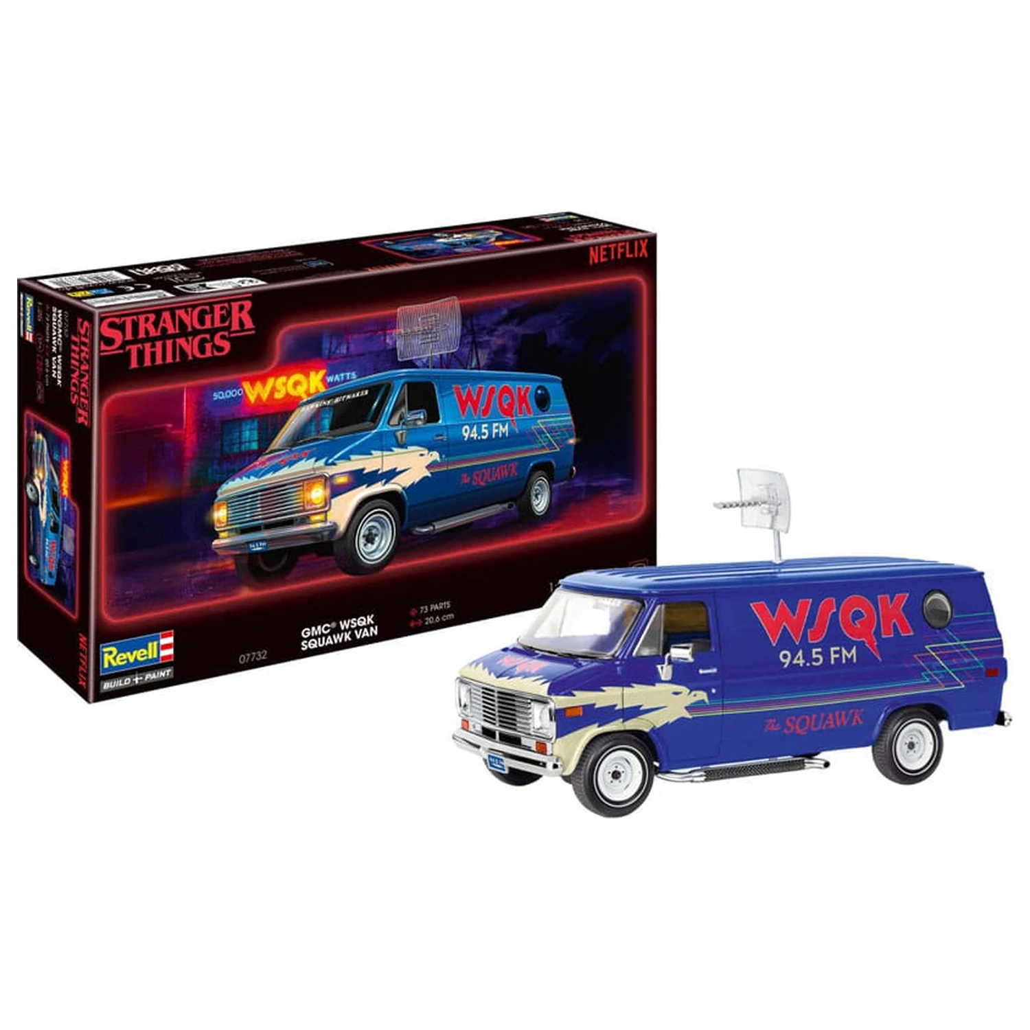 Stranger Things Modell Bausatz 1/25 Squawk Van 21 cm Produktfoto