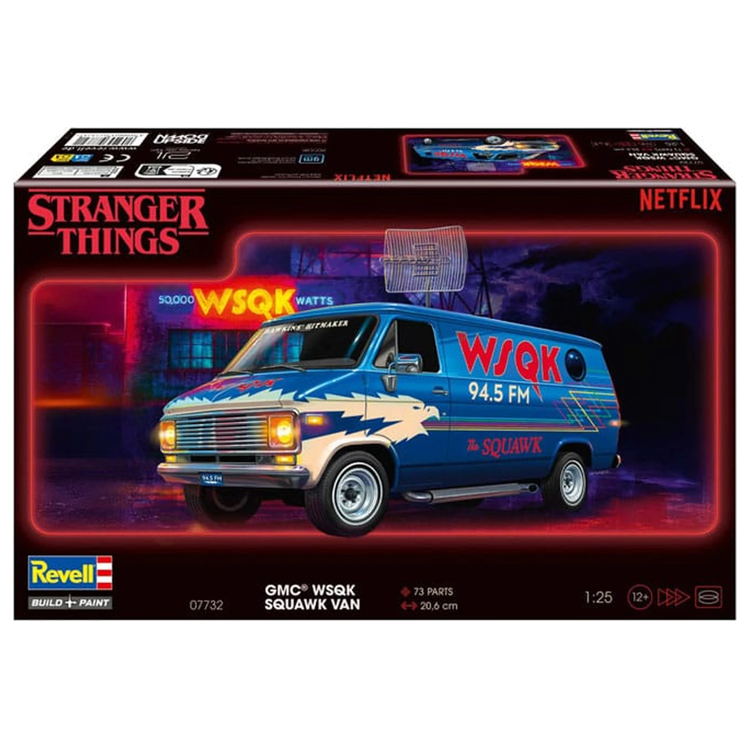 Stranger Things Modell Bausatz 1/25 Squawk Van 21 cm Produktfoto