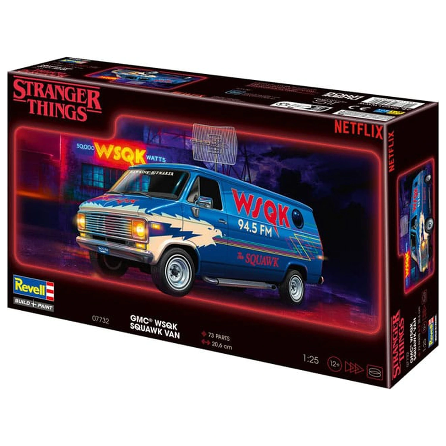 Stranger Things Modell Bausatz 1/25 Squawk Van 21 cm Produktfoto