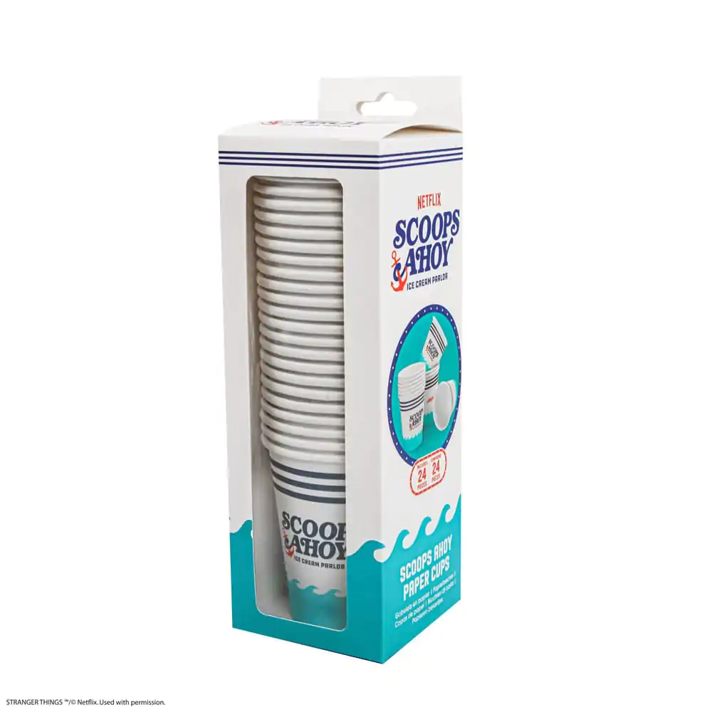 Stranger Things Set mit 24 Papierbechern Scoops Ahoy Produktfoto
