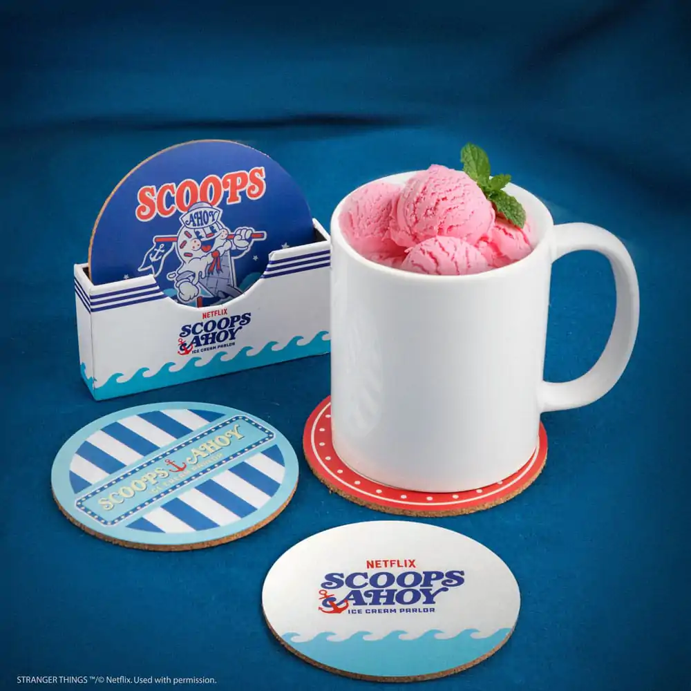 Stranger Things Scoops Ahoy Untersetzer 4er-Pack Produktfoto