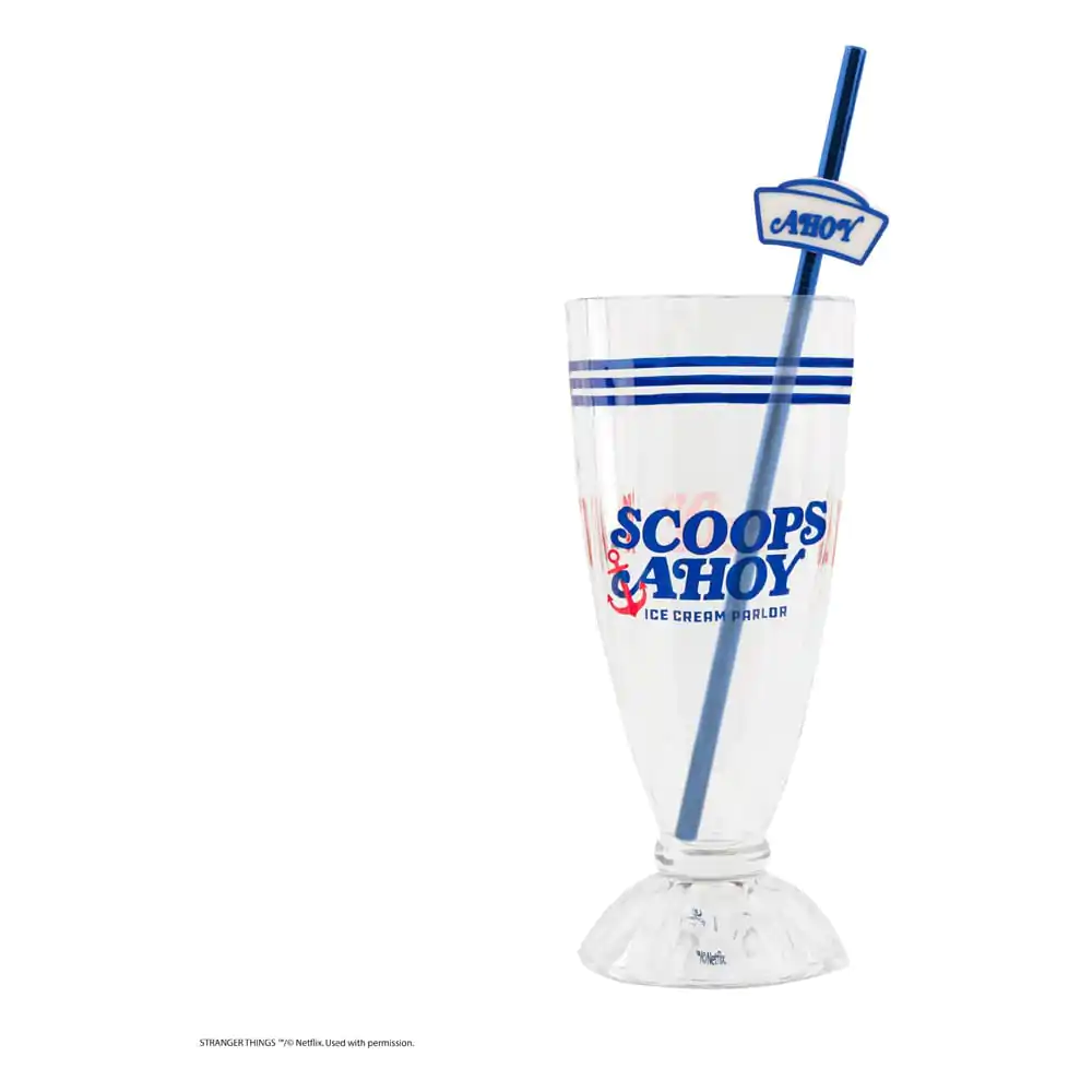 Stranger Things Milchshake Glas Set Scoops Ahoy Produktfoto