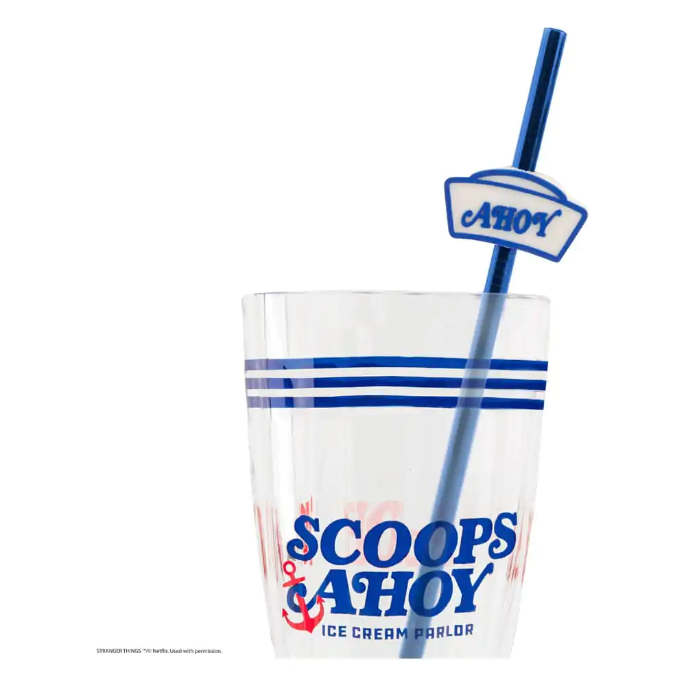 Stranger Things Milchshake Glas Set Scoops Ahoy Produktfoto