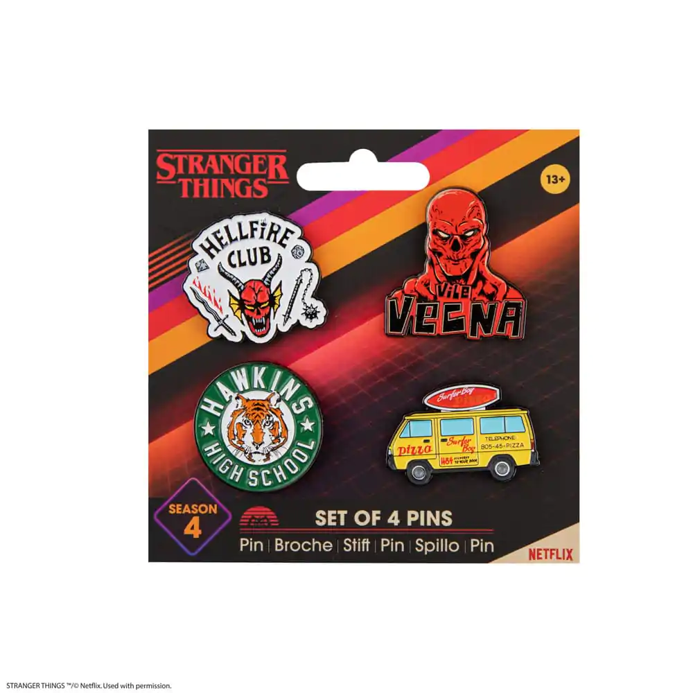 Stranger Things Ansteck-Pins 4er-Pack Season 4 termékfotó