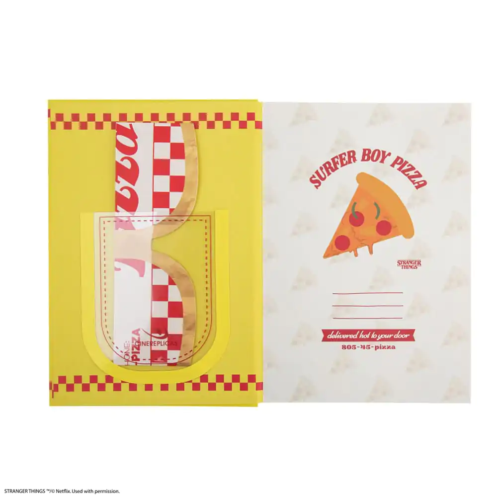 Stranger Things Notizbuch Surfer Boy Pizza Hardcover Produktfoto