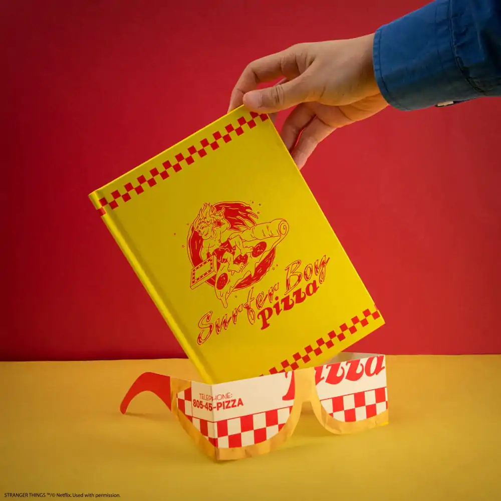 Stranger Things Notizbuch Surfer Boy Pizza Hardcover Produktfoto