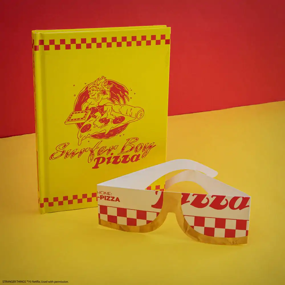 Stranger Things Notizbuch Surfer Boy Pizza Hardcover Produktfoto
