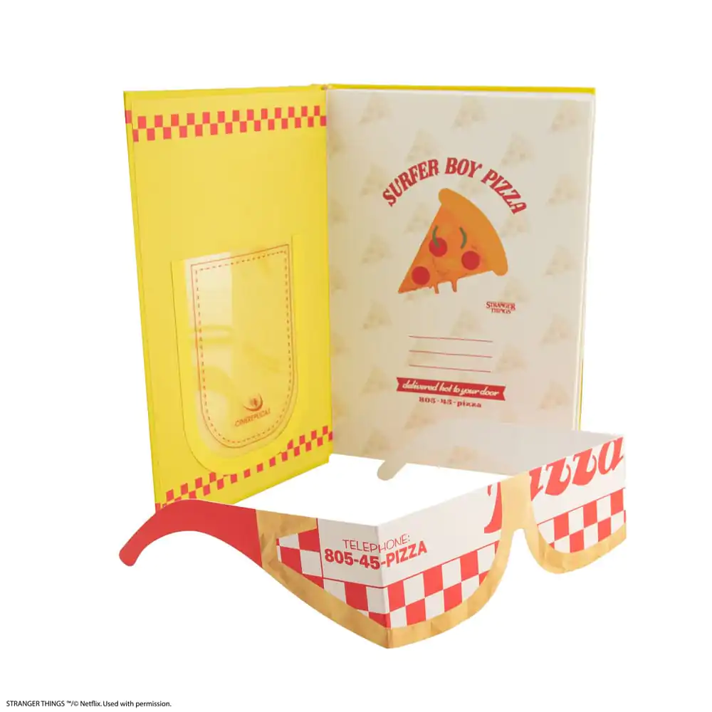 Stranger Things Notizbuch Surfer Boy Pizza Hardcover Produktfoto