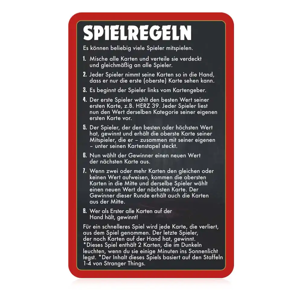 Stranger Things Kartenspiel Top Trumps Collectables Deutsche Version Produktfoto
