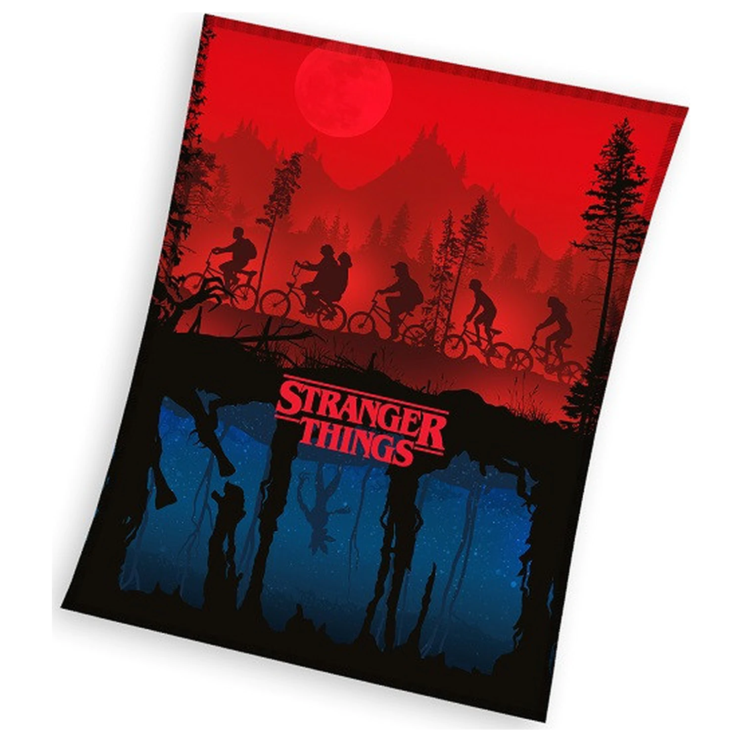 Stranger Things Upside Down Fleece Decke Produktfoto