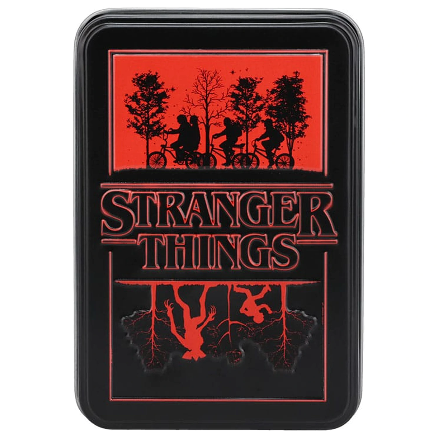 Stranger Thinngs 5 Spielkarten Metall Produktfoto