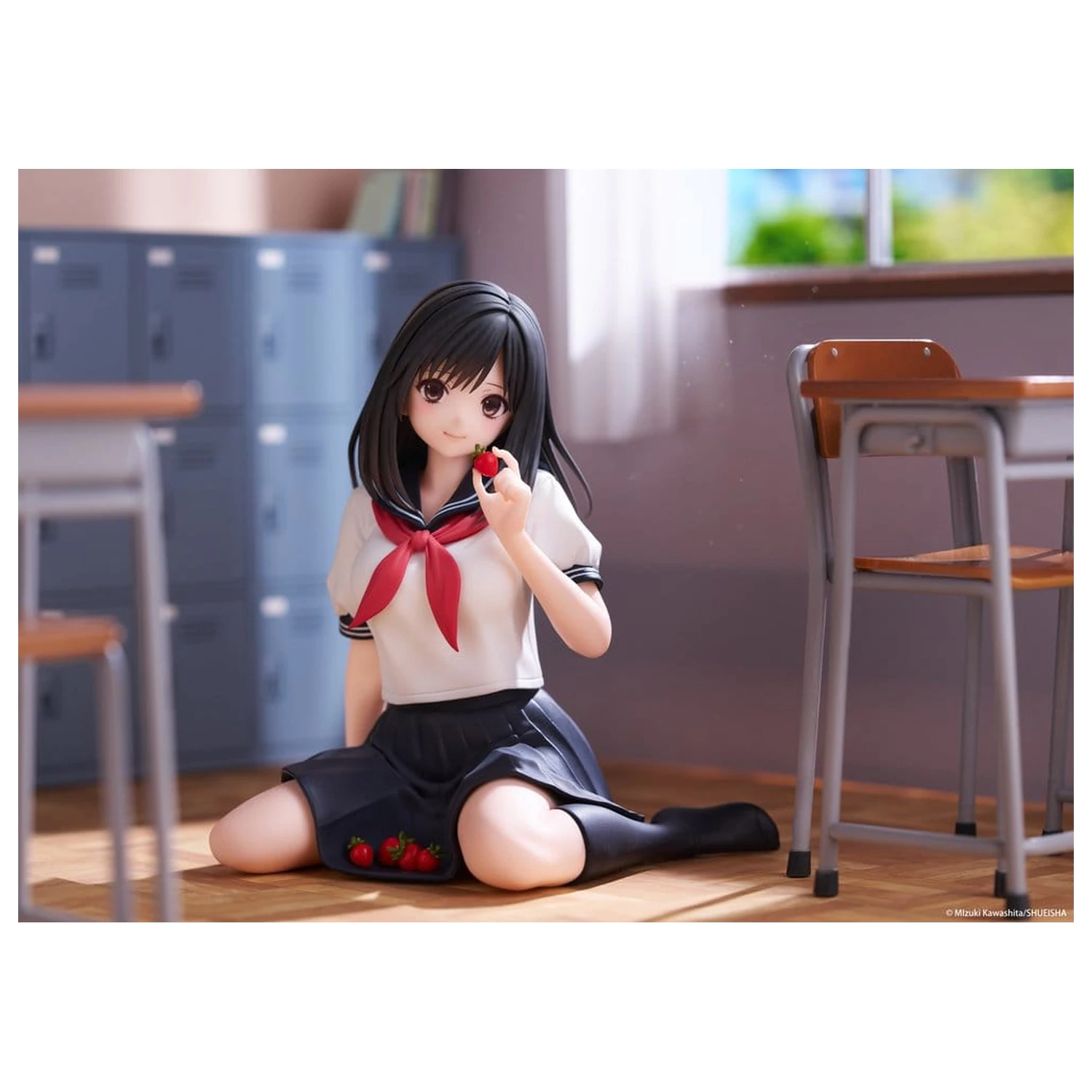 Strawberry 100% Desktop Cute PVC Figur Aya Tojo (School uniform Ver.) 13 cm Produktfoto