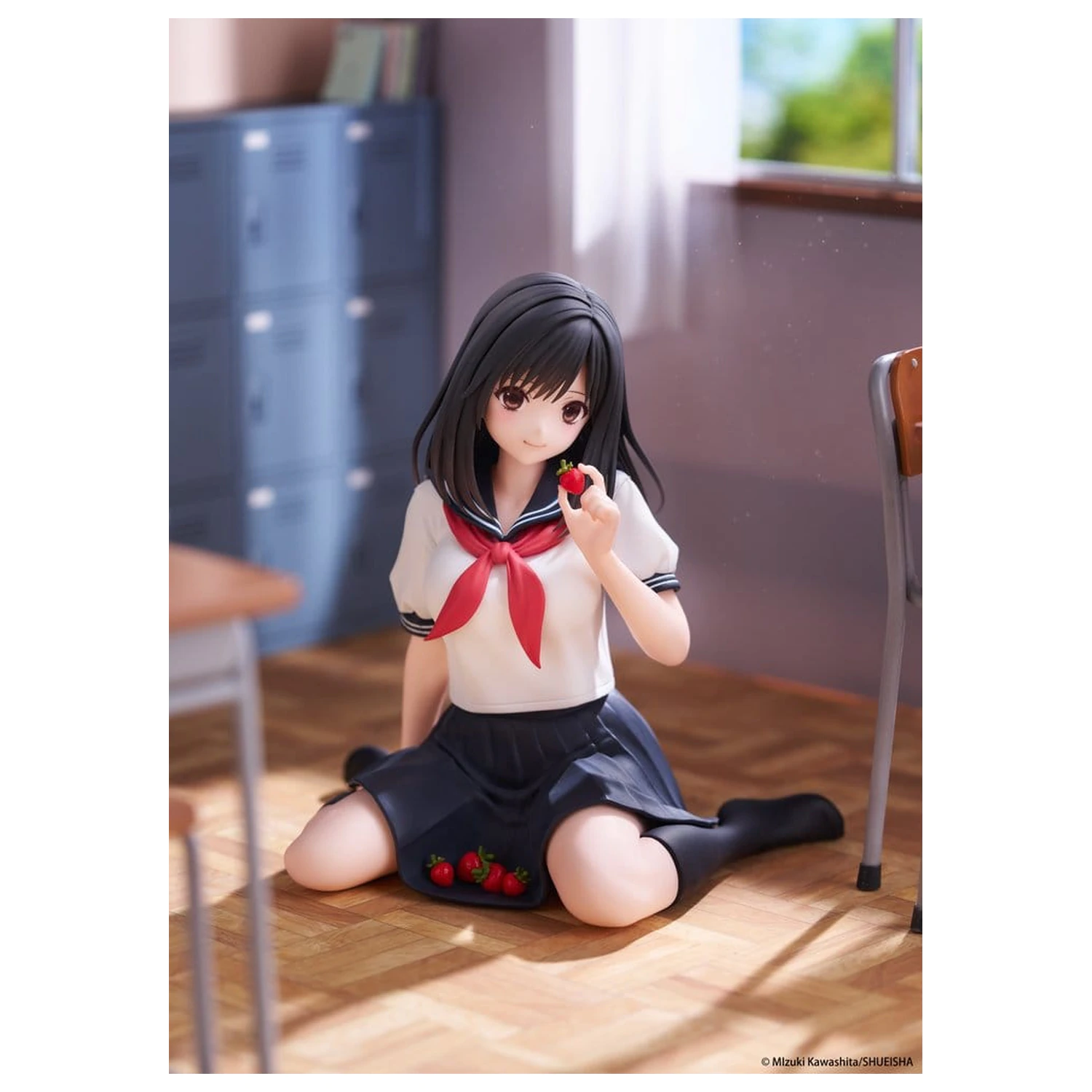 Strawberry 100% Desktop Cute PVC Figur Aya Tojo (School uniform Ver.) 13 cm Produktfoto