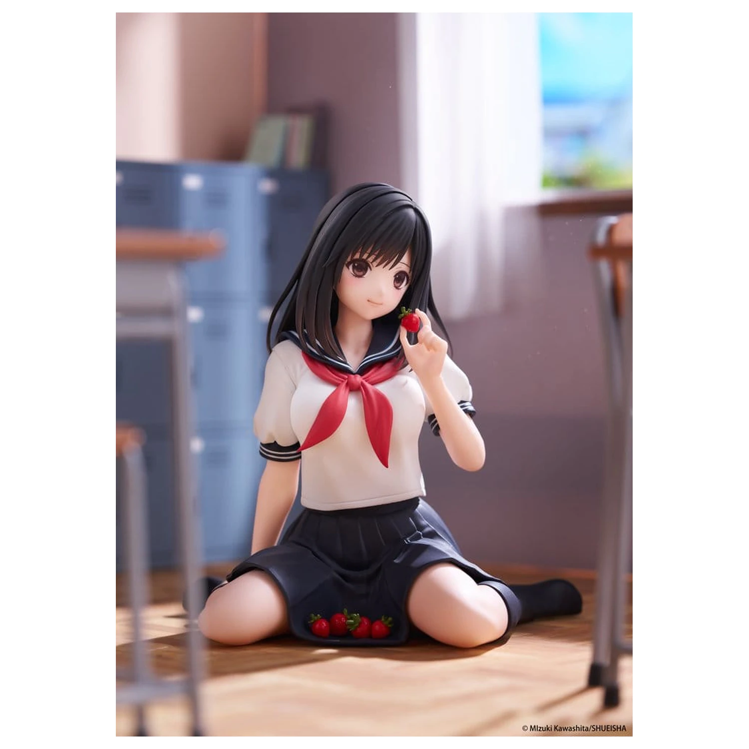 Strawberry 100% Desktop Cute PVC Figur Aya Tojo (School uniform Ver.) 13 cm Produktfoto