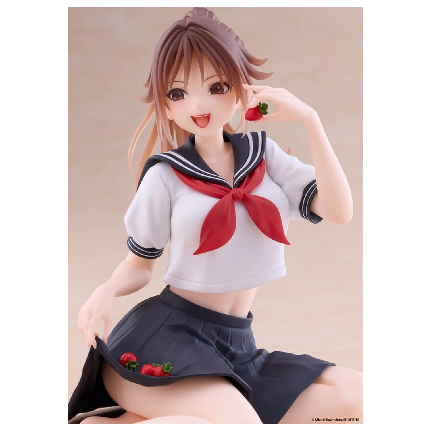 Strawberry 100% Desktop Cute PVC Figur Satsuki Kitaoji (School uniform Ver.) 18 Zentimeter Produktfoto