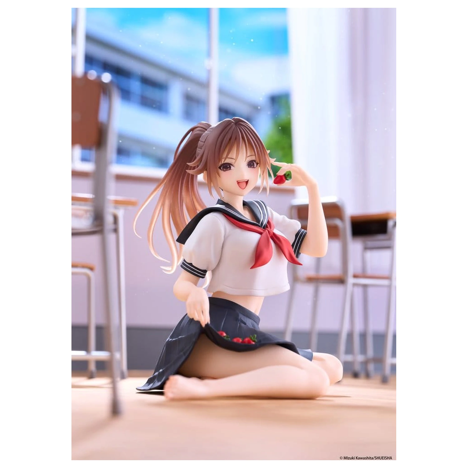Strawberry 100% Desktop Cute PVC Figur Satsuki Kitaoji (School uniform Ver.) 18 Zentimeter Produktfoto