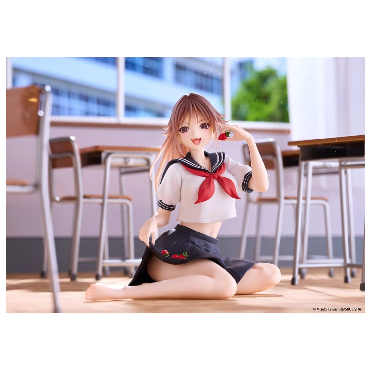 Strawberry 100% Desktop Cute PVC Figur Satsuki Kitaoji (School uniform Ver.) 18 Zentimeter Produktfoto