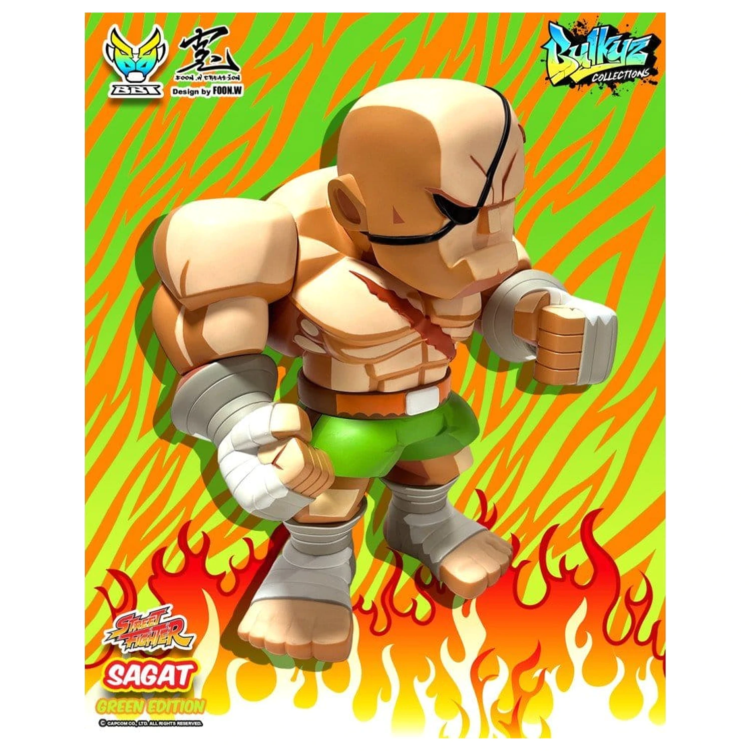 Street Fighter Bulkyz Vinyl Figur Sagat 30 cm Produktfoto