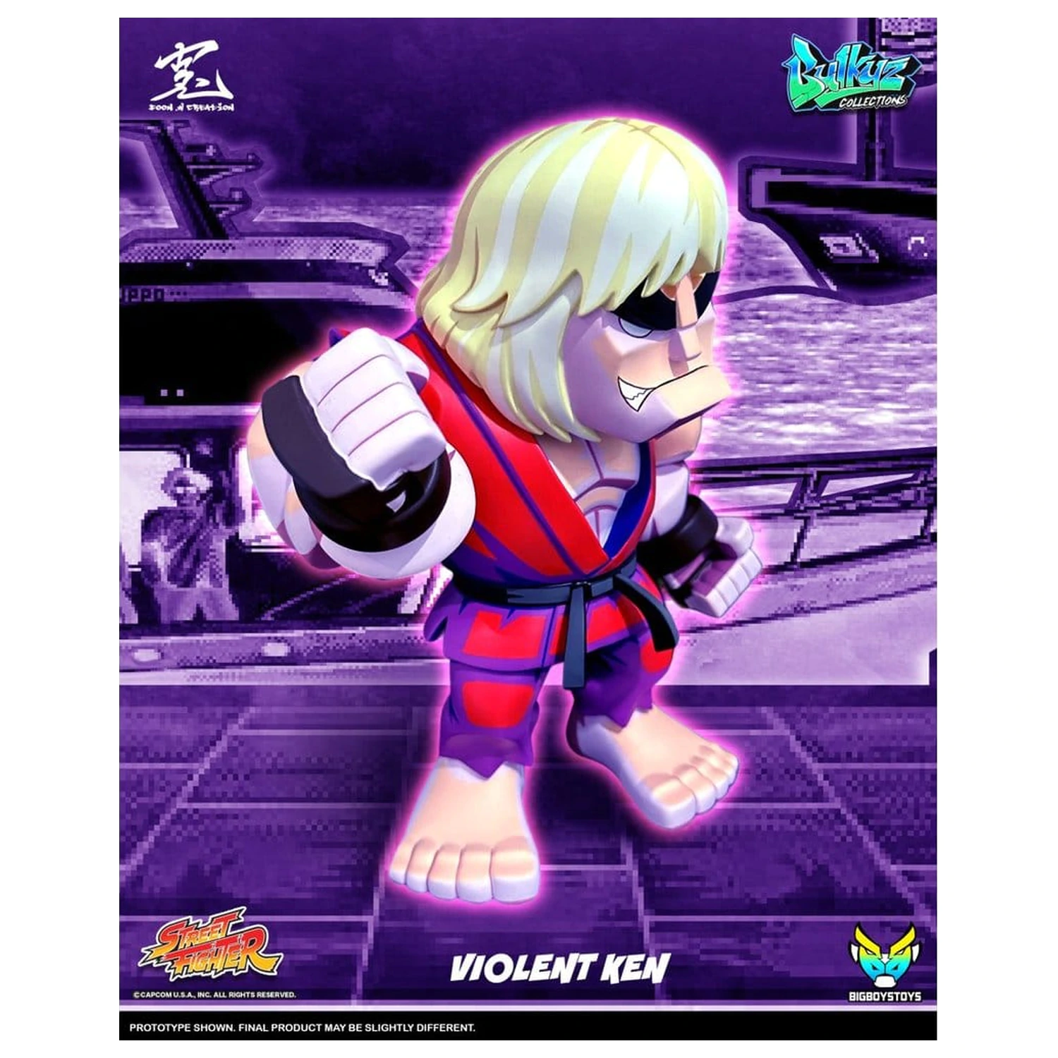 Street Fighter Bulkyz Vinyl Figur Violent Ken 30 cm Produktfoto
