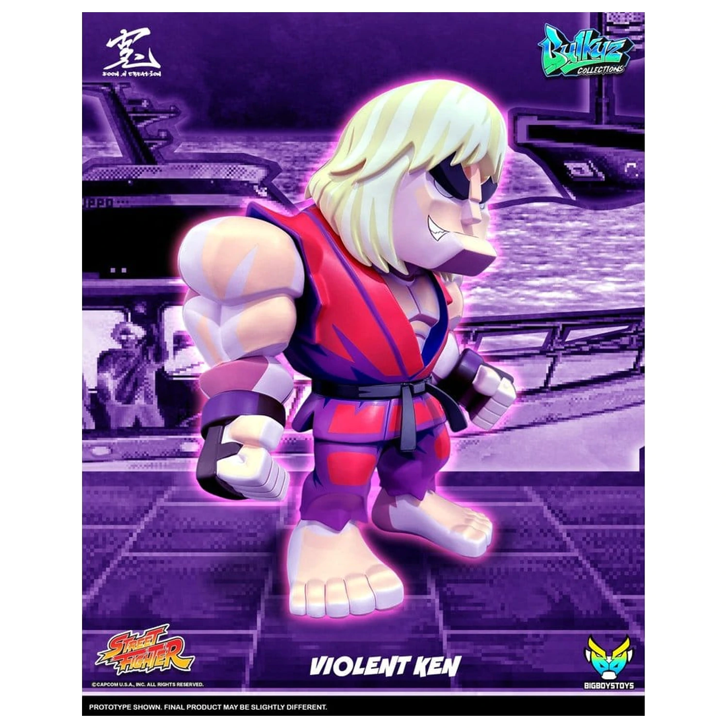 Street Fighter Bulkyz Vinyl Figur Violent Ken 30 cm Produktfoto